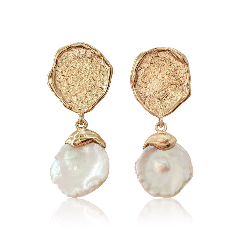 She Rose From The Sea Pearl Earrings